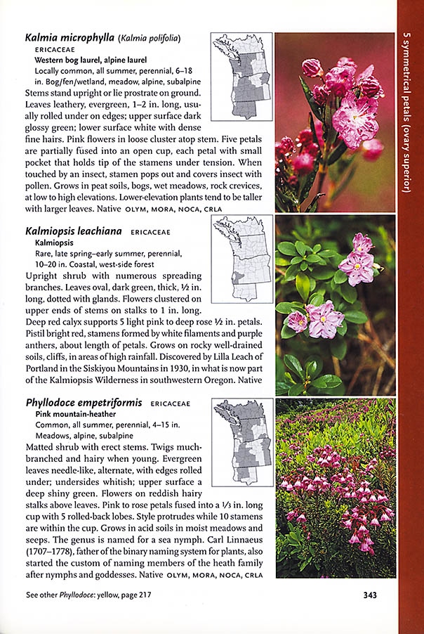 Sample entry from Wildflowers of the Pacific Northwest
