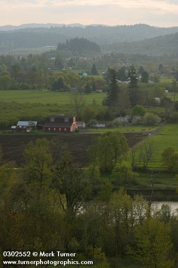 Farmland along Coast Fork Willamette R, spring